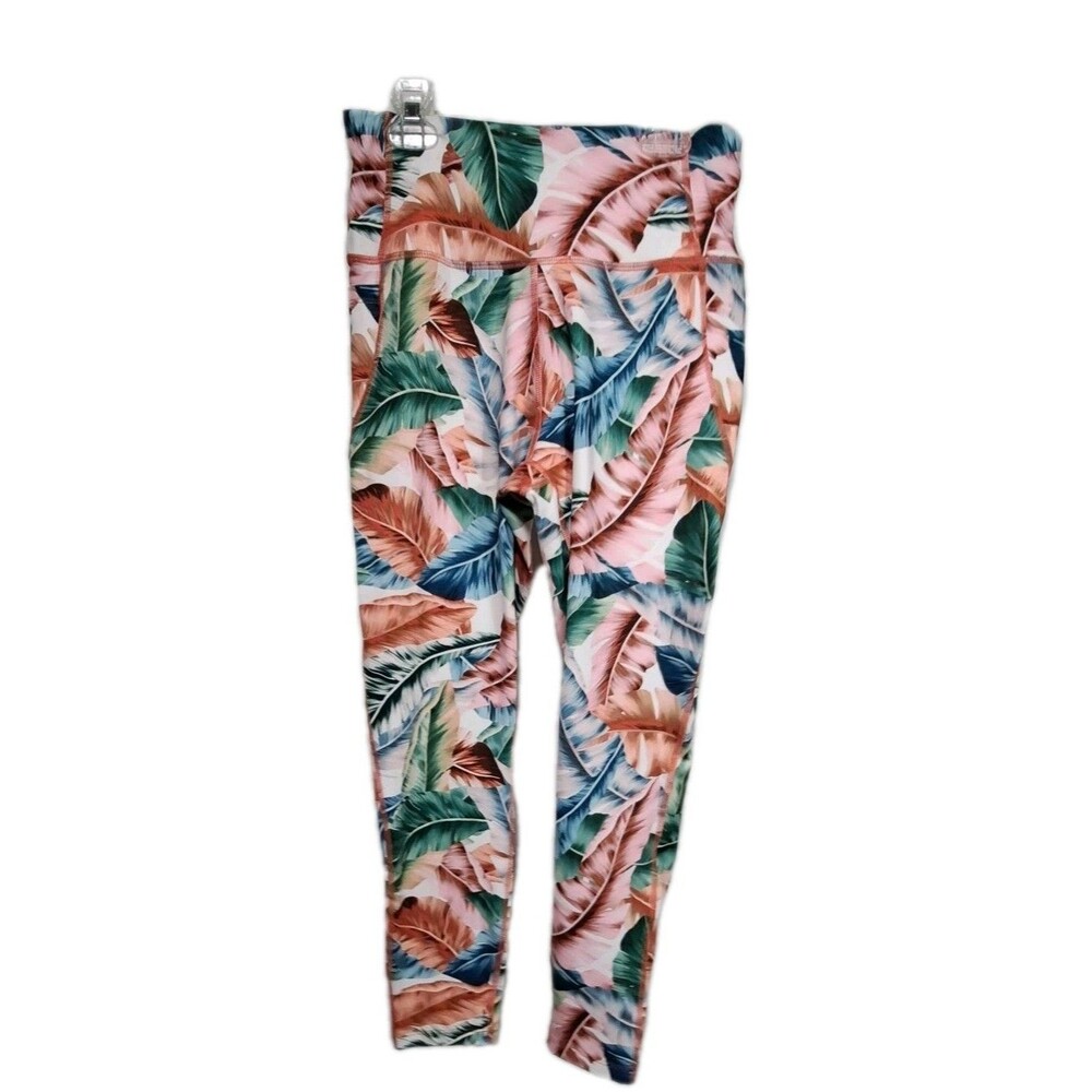 Nanette Lepore Floral Legging Palm Leaves Botanical Women Sz Sm Active Yoga NWT
